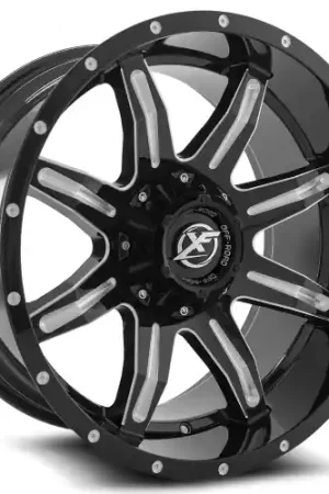 XF Off-Road XF-215 5x127/5x139.7 20x9 +12 Gloss Black & Milled No Minimum Order