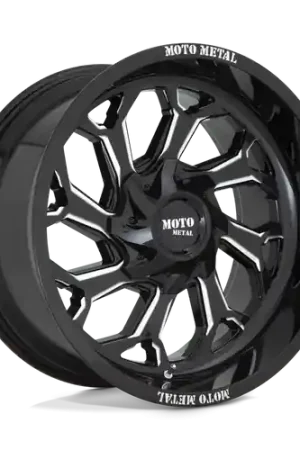 Moto Metal MO999 8X165.1 20X10 -18 GLOSS BLACK MILLED Money Back Guarantee