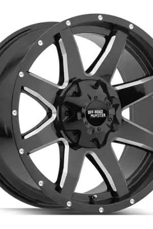 Affordable Off Road Monster M08 8x170 20x9 Gloss Black Milled