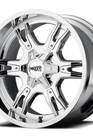 Moto Metal MO969 6X135 20X12 -44 CHROME WITH RED AND BLACK ACCENTS Next Day Delivery