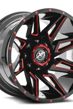 XF Off-Road XF-218 6x135/6x139.7 20x9 +0 Gloss Black & Red Milled While Supplies Last