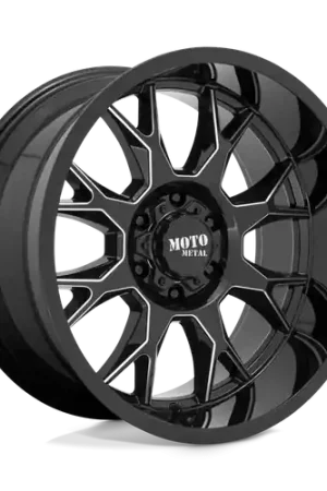Moto Metal MO806 6X135 22X12 -44 GLOSS BLACK MILLED One Day Deal
