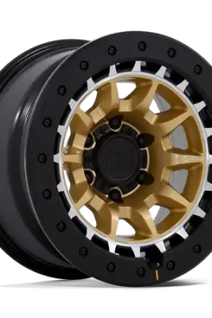 Black Rhino BR016 TUSK 5X139.7 17x8.5 +0 MATTE GOLD W/ MACHINED RING Modern