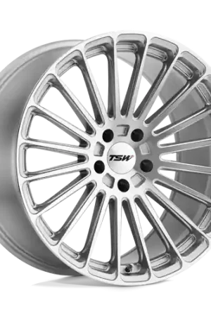 Instant Buy TSW TURBINA 5X108 18X8.5 +42 TITANIUM SILVER W/ MIRROR CUT FACE