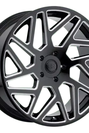 Big Sale Black Rhino CYCLONE 6X139.7 24X10 +25 GLOSS BLACK W/ MILLED SPOKES