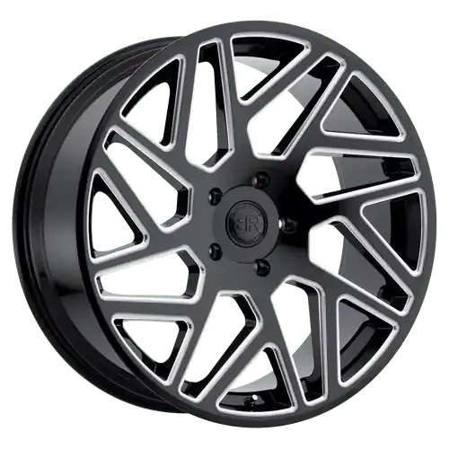 Big Sale Black Rhino CYCLONE 6X139.7 24X10 +25 GLOSS BLACK W/ MILLED SPOKES