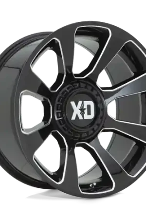 XD XD854 REACTOR 6X114.3/6X139.7 20X9 +18 GLOSS BLACK MILLED Clearance