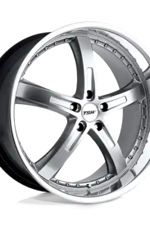 TSW JARAMA 5X110 18X8 +40 HYPER SILVER W/ MIRROR CUT LIP Premium