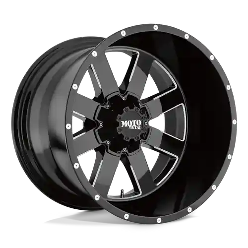 Premium Moto Metal MO962 6X135/6X139.7 24X14 -76 GLOSS BLACK MILLED