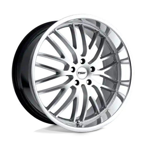 TSW SNETTERTON 5X112 18X8 +45 HYPER SILVER W/ MIRROR CUT LIP Best Price