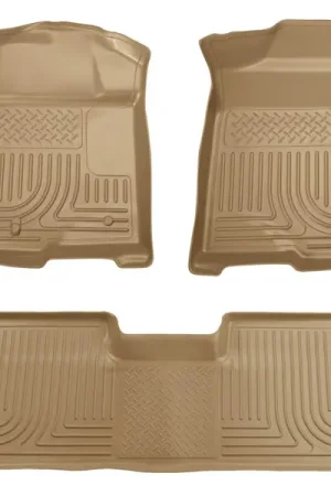 Husky Liners 08-10 Ford SD Crew Cab WeatherBeater Combo Tan Floor Liners (w/o Manual Trans Case) Order Now
