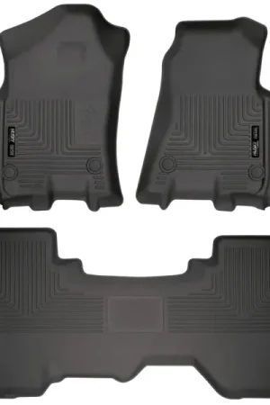 Cheap Husky Liners 19 Dodge Ram 1500 Quad Cab Weatherbeater Black Front & 2nd Seat Floor Liners