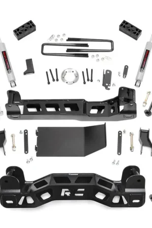 4 Inch Suspension Lift Kit Strut Spacers N3 Shocks 11-14 F-150 4WD Rough Country Exclusive