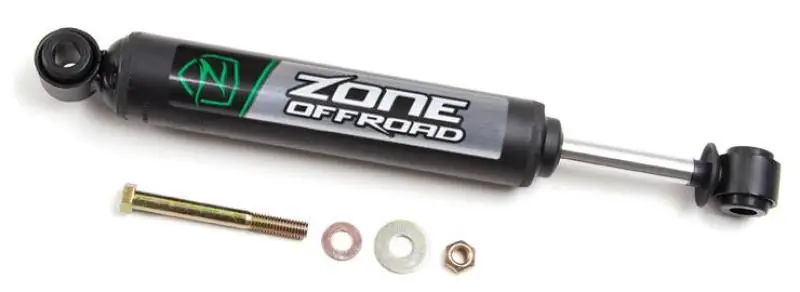 Zone Offroad 07-18 Jeep Wrangler JK Single Steering Stabilizer - Black Cheap