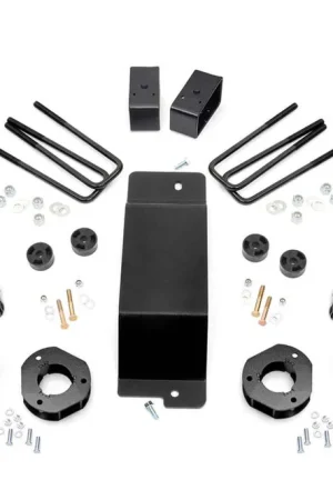 3.5 Inch Suspension Lift Knuckle Kit w/V2 Monotube 14-18 Silverado/Sierra 1500 4WD Aluminum & Stamped Steel Rough Country Trusted Brand