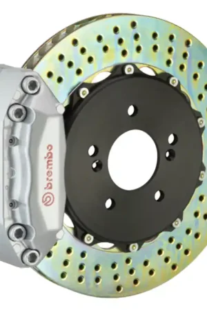 Discount Brembo 04-11 RX-8 Front GT BBK 4 Piston Cast 2pc 328x28 2pc Rotor Drilled-Silver