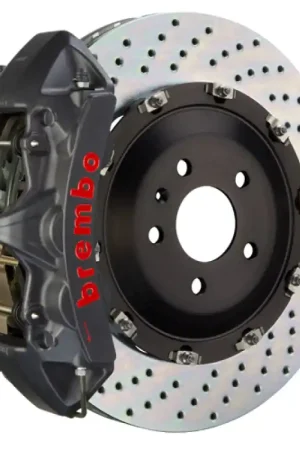 Best Price Brembo 08-09 G8 Front GTS BBK 6 Piston Cast 365x34 2pc Rotor Drilled-Black HA