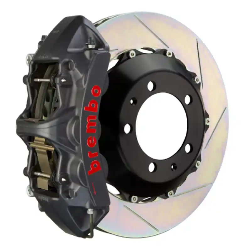 Last Chance Brembo 07-15 TT 3.2L/09-15 TTS Front GTS BBK 6 Piston Cast 355x32 2pc Rotor Slotted Type1-Black HA