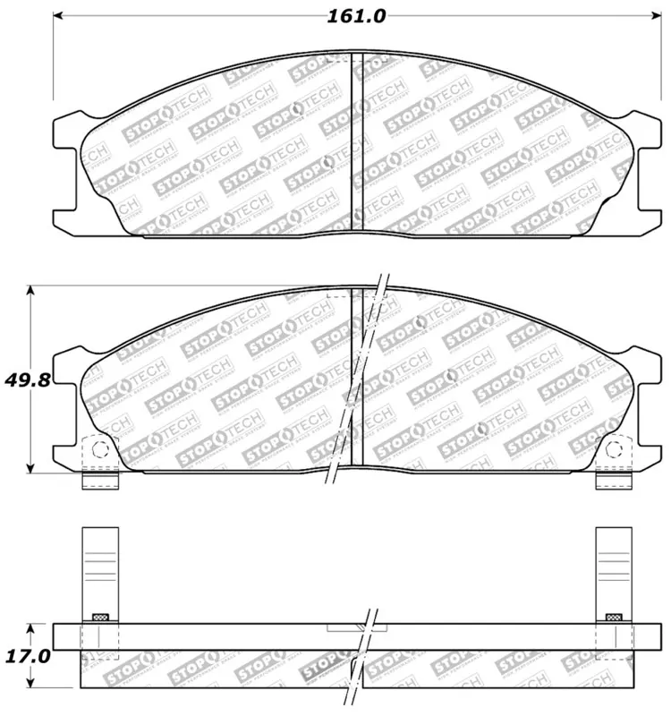 Bargain StopTech Sport Brake Pads w/Shims and Hardware - Rear