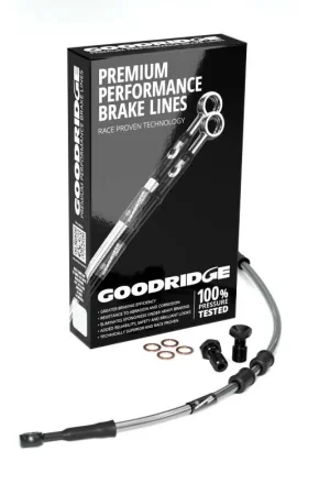 Big Sale Goodridge 87-94 HD FXRS +2in Clear Brake Line Kit w/Stainless Steel Fittings