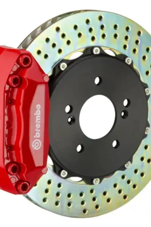 Brembo 02-04 Focus SVT/05-06 Focus Front GT BBK 4 Piston Cast 2pc 328x28 2pc Rotor Drilled-Red Buy Direct