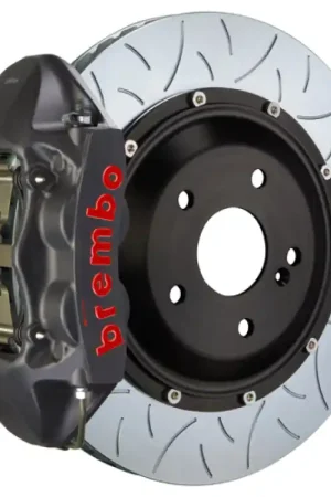 Brembo 06-13 Corvette Z06 Excl CC Brakes Rr GTS BBK 4Pist Cast 380x28 2pc Rotor Slot Type3-Black HA Limited Offer