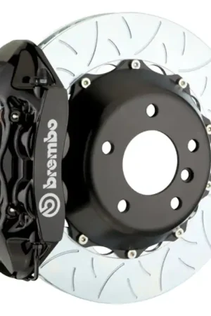 Money Back Guarantee Brembo 12-17 M5 (F10) Rear GT BBK 4 Piston Cast 380x28 2pc Rotor Slotted Type-3-Black