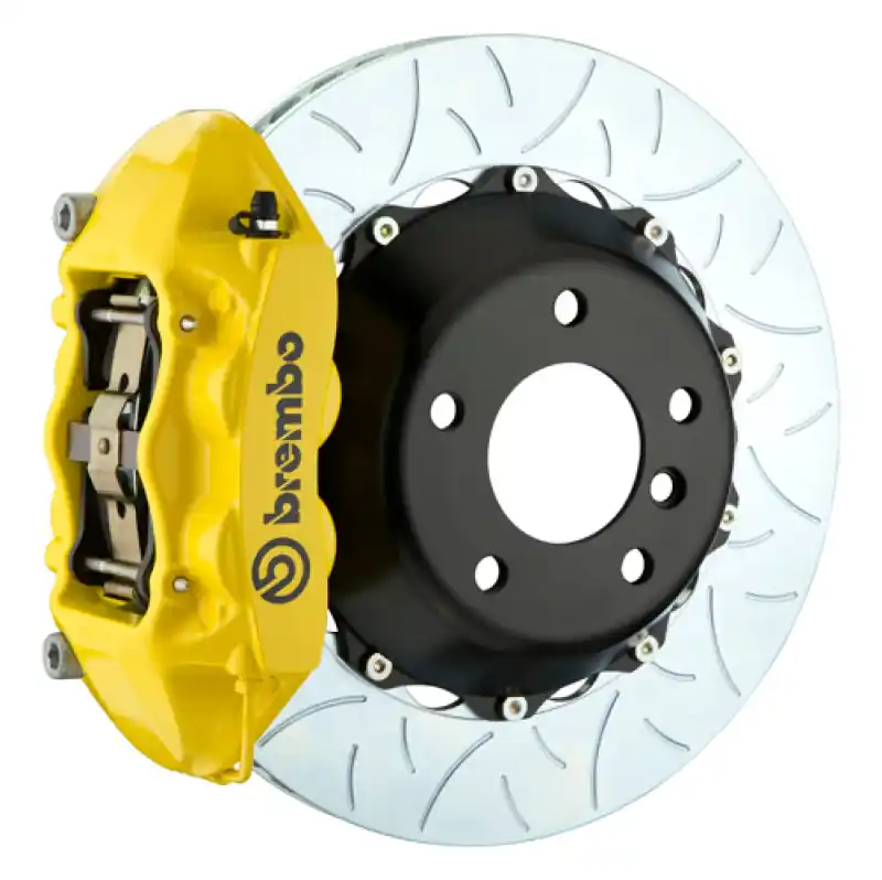 Brembo 05-08 7-Series (After 3/5 Prod) Rr GT BBK 4 Pist Cast 345x28 2pc Rotor Slotted Type3- Yellow Discount