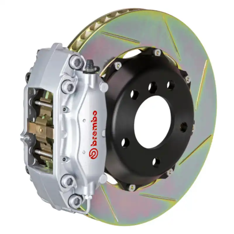 Brembo 00-02 RS4 Rear GT BBK 4 Piston Cast 2pc 328x28 2pc Rotor Slotted Type-1-Silver Deal