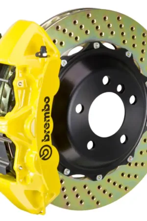 Brembo 00-03 M5/97-03 5-Series Front GT BBK 6 Piston Cast 380x32 2pc Rotor Drilled- Yellow Bulk Order