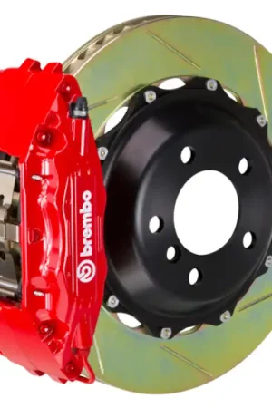 Free Returns Brembo 89-98 Skyline GTR Front GT BBK 6 Piston Cast 355x32 2pc Rotor Slotted Type-1-Red