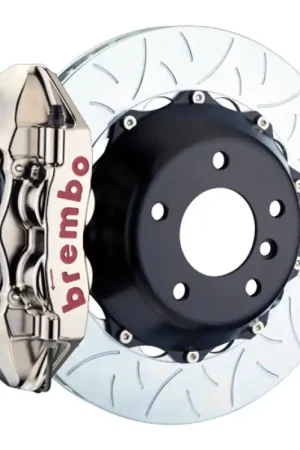 Brembo 16 98ster Spyder (Excl PCCB) Rr GTR BBK 4Pis Billet 345x28 2pc Rtr Slot Type3-Nickel Limited Offer