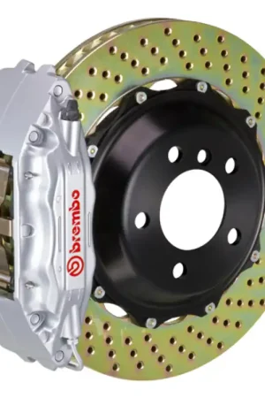 Brembo 03-06 G35 Sedan/Coupe/03-08 350Z Fr GT BBK 4 Pist Cast 2pc 332x32 2pc Rotor Drilled-Silver Instant Buy