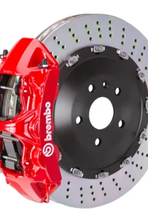 Brembo 01-04 Murcielago (L147) Front GT BBK 6 Piston Cast 405x34 2pc Rotor Drilled-Red Weekend Sale