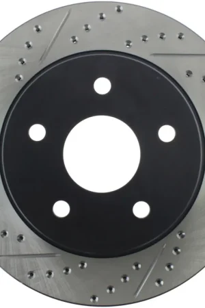 Bargain StopTech 04-06 Dodge Durango / 02-10 Ram 1500 (exc Mega Cab) Front Right Slotted & Drilled Rotor