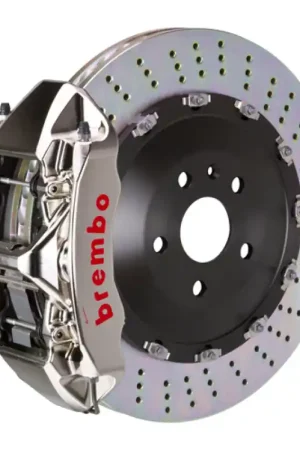 Brembo 05-13 Range Rover Sport Front GTR BBK 6 Piston Billet 405x34 2pc Rotor Drilled- Nickel Same Day Shipping