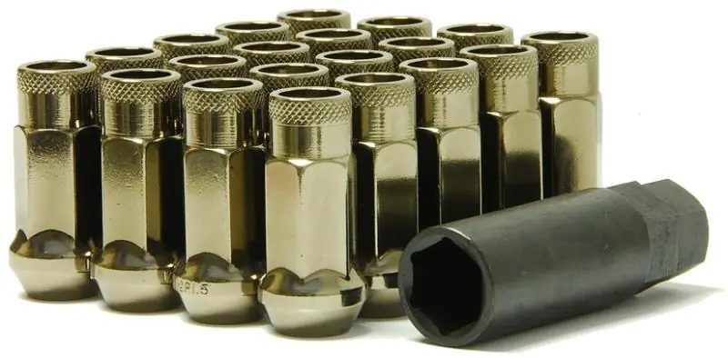 Genuine Wheel Mate Muteki SR48 Open End Lug Nuts - Titanium 12x1.50 48mm