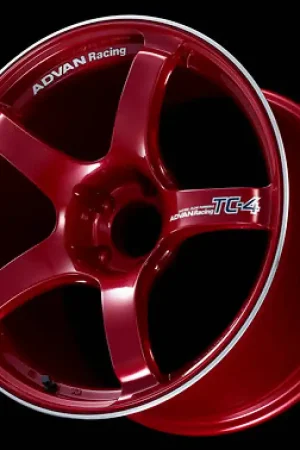 Advan TC4 17x7.5 +48 5x112 Racing Candy Red and Ring Wheel Sale
