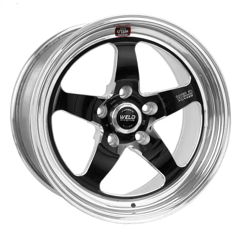Budget Weld S71 18x12 / 5x4.75 BP / 6.6in. BS Black Wheel (High Pad) - Non-Beadlock