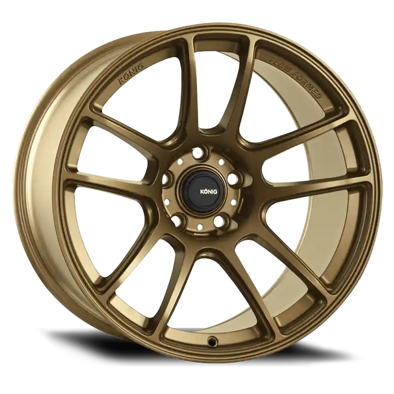 Konig Heliogram 17X8.5 5X114.3 ET38 Matte Bronze Knurled Bead Flow Formed Luxury