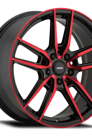 Exclusive Offer Konig Myth 17x8 5x114.3 ET43 Gloss Black w/ Red Tinted Clearcoat