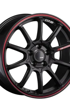 Authentic SSR GTV05 4x100 16x6.0 Offset 45 Flat Black w/ Red Line