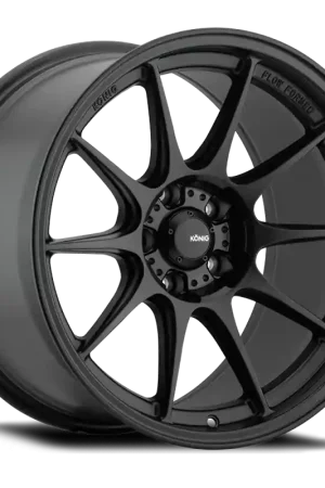 Konig Dekagram 17x8 4x100 ET45 Semi-Matte Black Fan Favorite