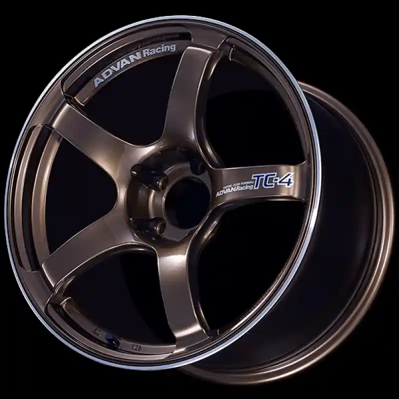 One Day Deal Advan TC4 18x8.5 +45 5x114.3 Racing Umber Bronze and Ring Wheel