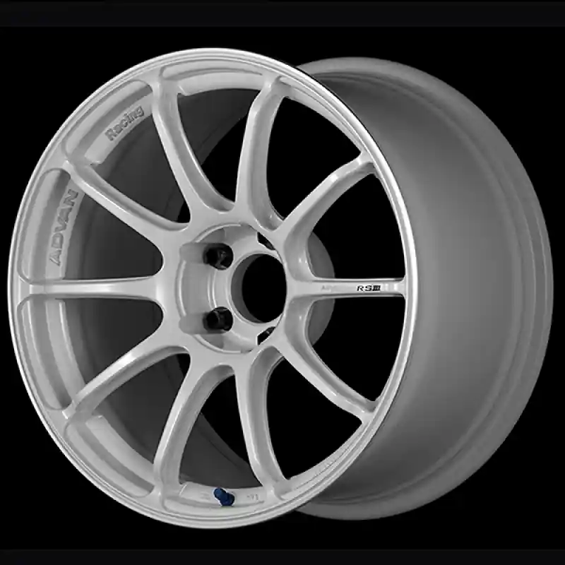 Advan RSIII 18x8.0 / +45 Offset / 5x114.3 / 73mm Bore / Racing White Metallic and Ring Money Back Guarantee