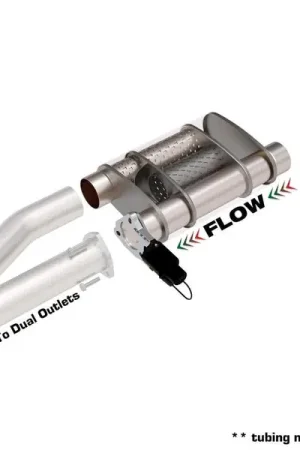 QTP 3in Weld-On 304SS Screamer Muffler w/Bolt-On QTEC Electric Cutout Final Sale