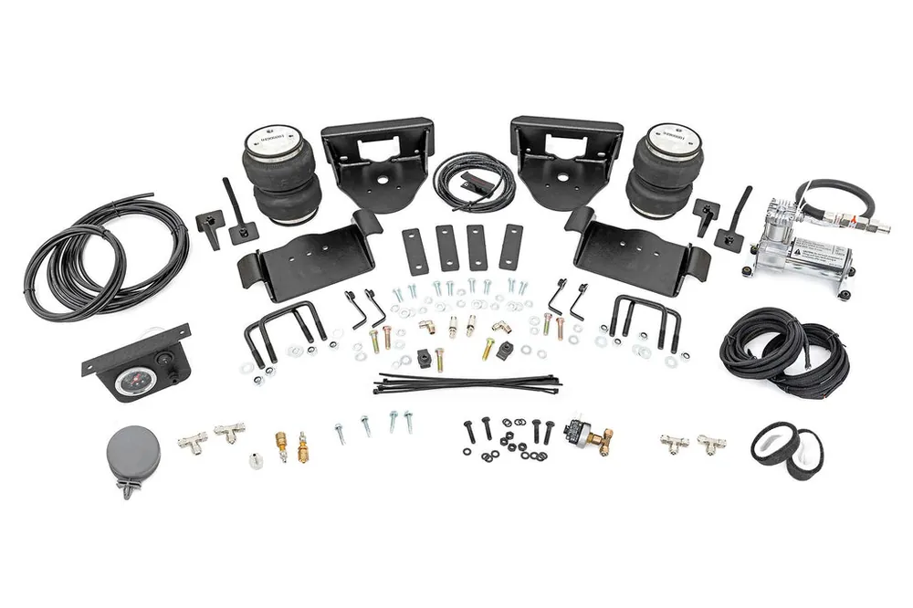 Air Spring Kit with Onboard Air Compressor 0-6 Inch Lifts 04-14 Ford F-150 4WD Rough Country Exclusive