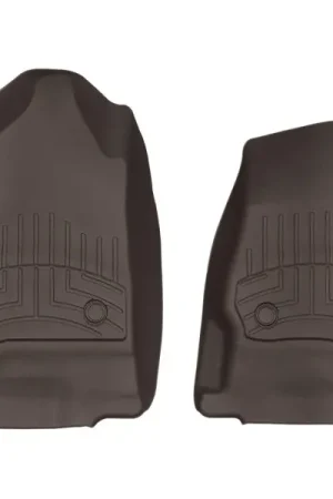 Authentic WeatherTech 14+ Chevy Silverado (Crew Cab / Double Cab) Front FloorLiners - Cocoa