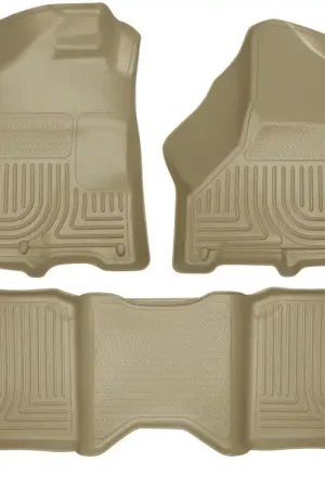 Husky Liners 2012 Dodge Ram 1500/2500/3500 Crew Cab WeatherBeater Combo Tan Floor Liners Free Delivery