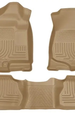 Final Sale Husky Liners 07-12 Chevy Silverado/GMC Sierra Extended Cab WeatherBeater Combo Tan Floor Liners